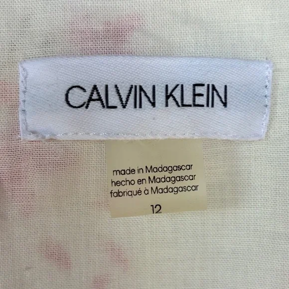 Calvin Klein Wrap Dress W 12 Floral Ruffle/Tear Sleeve Brunch Coquette Derby Tea - Picture 5 of 11